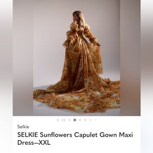 Selkie Golden Sunflower Maxi Dress